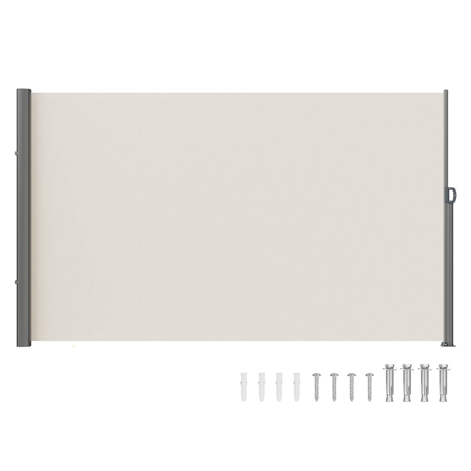 Canopies & Gazebos: VEVOR Retractable Side Awning,160X300cm Aluminum Outdoor Privacy Screen, 280g Polyester Water-proof Retractable Patio Screen, UV 30+ Room Divider Wind Screen for Patio, Backyard, Balcony, Beige