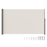 Canopies & Gazebos: VEVOR Retractable Side Awning,160X300cm Aluminum Outdoor Privacy Screen, 280g Polyester Water-proof Retractable Patio Screen, UV 30+ Room Divider Wind Screen for Patio, Backyard, Balcony, Beige