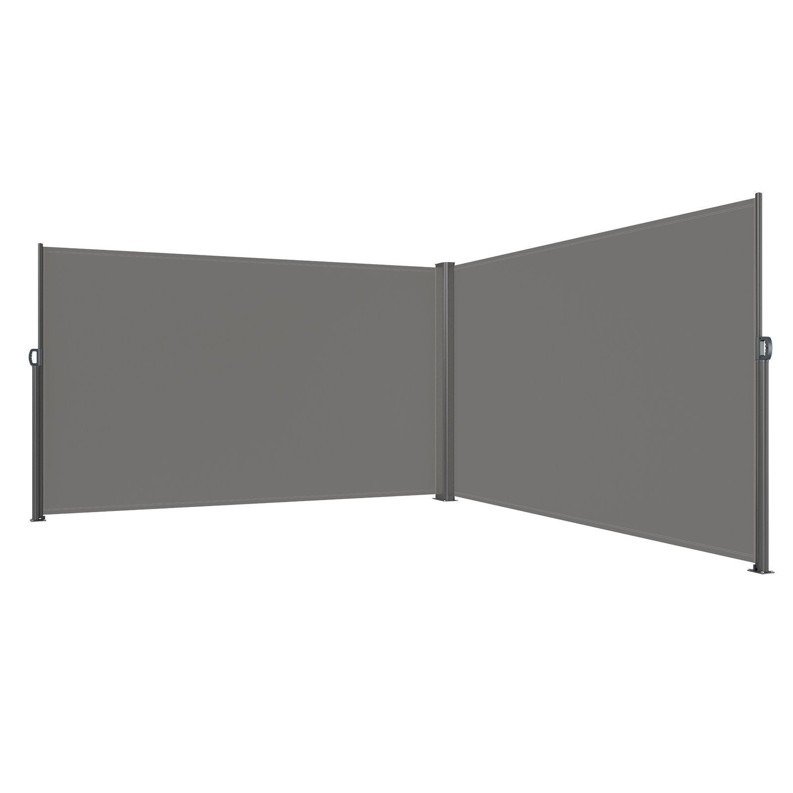 Canopies & Gazebos: VEVOR Retractable Side Awning, 160X600cm Aluminum Outdoor Privacy Screen, 280g Polyester Water-proof Retractable Patio Screen, UV 30+ Room Divider Wind Screen for Patio, Backyard, Balcony, Gray