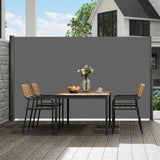 Canopies & Gazebos: VEVOR Retractable Side Awning, 180X300cm Aluminum Outdoor Privacy Screen, 280g Polyester Water-proof Retractable Patio Screen, UV 30+ Room Divider Wind Screen for Patio, Backyard, Balcony, Gray