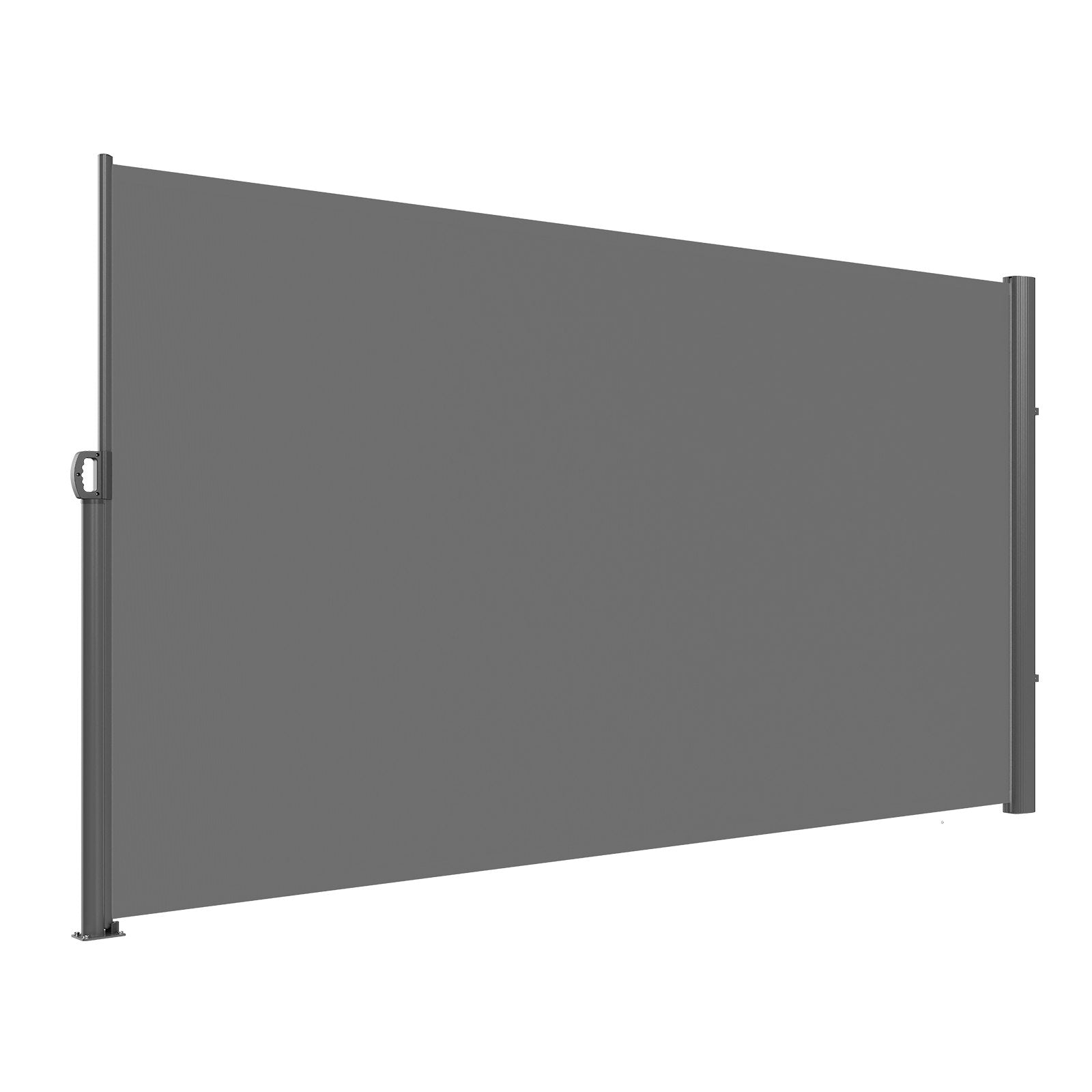 Canopies & Gazebos: VEVOR Retractable Side Awning, 180X300cm Aluminum Outdoor Privacy Screen, 280g Polyester Water-proof Retractable Patio Screen, UV 30+ Room Divider Wind Screen for Patio, Backyard, Balcony, Gray