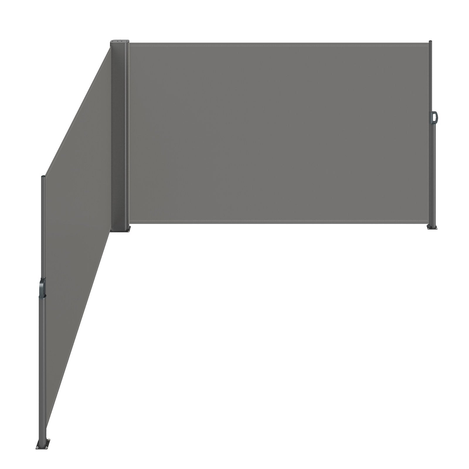 Canopies & Gazebos: VEVOR Retractable Side Awning, 180X600cm Aluminum Outdoor Privacy Screen, 280g Polyester Water-proof Retractable Patio Screen, UV 30+ Room Divider Wind Screen for Patio, Backyard, Balcony, Gray