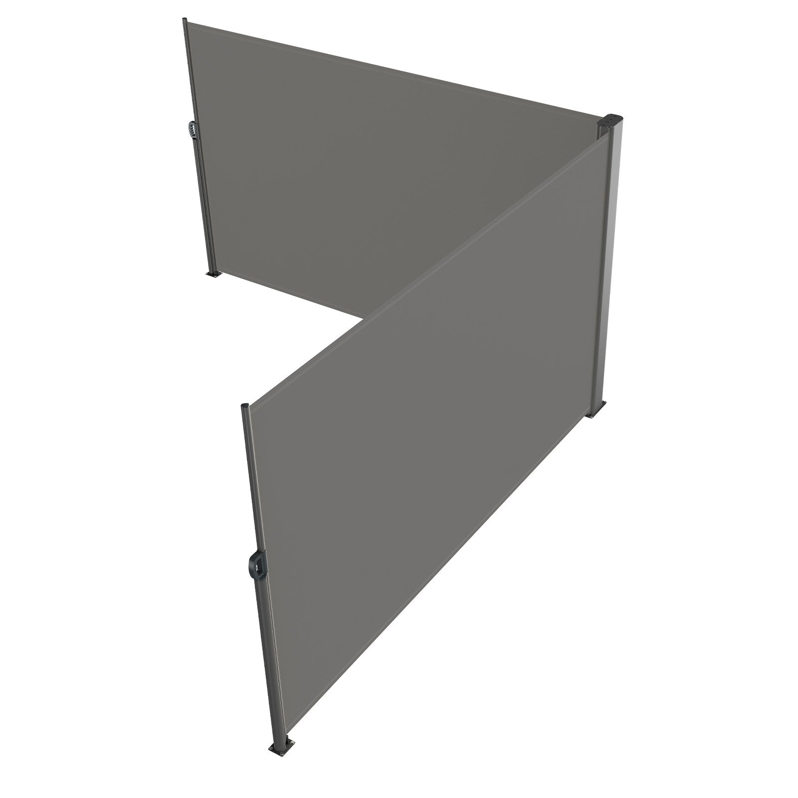 Canopies & Gazebos: VEVOR Retractable Side Awning, 180X600cm Aluminum Outdoor Privacy Screen, 280g Polyester Water-proof Retractable Patio Screen, UV 30+ Room Divider Wind Screen for Patio, Backyard, Balcony, Gray