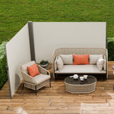 Canopies & Gazebos: VEVOR Retractable Side Awning, 180X600cm Aluminum Outdoor Privacy Screen, 280g Polyester Water-proof Retractable Patio Screen, UV 30+ Room Divider Wind Screen for Patio, Backyard, Balcony, Beige
