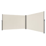 Canopies & Gazebos: VEVOR Retractable Side Awning, 180X600cm Aluminum Outdoor Privacy Screen, 280g Polyester Water-proof Retractable Patio Screen, UV 30+ Room Divider Wind Screen for Patio, Backyard, Balcony, Beige