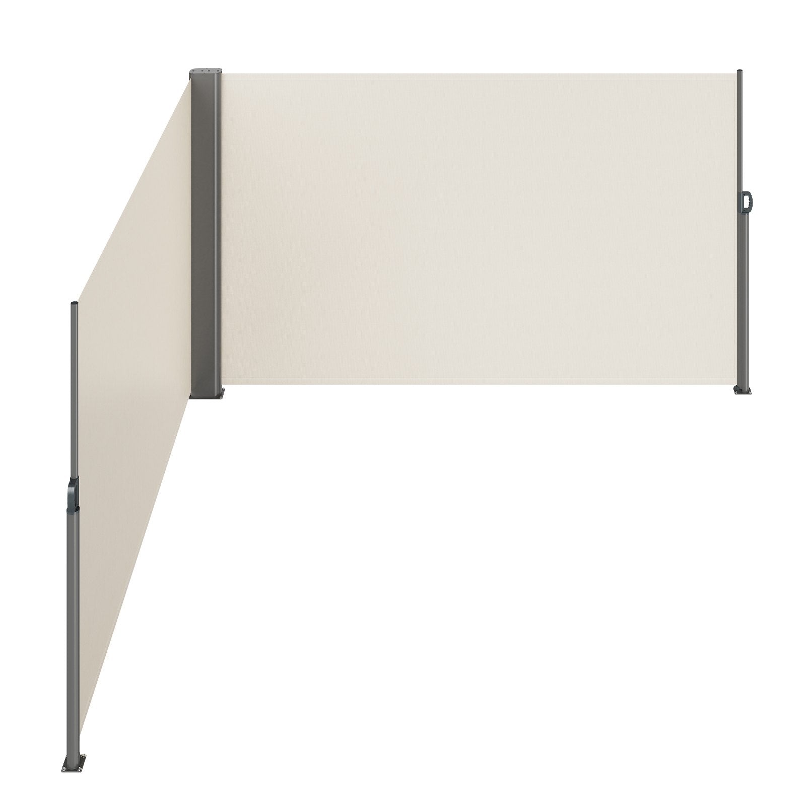 Canopies & Gazebos: VEVOR Retractable Side Awning, 180X600cm Aluminum Outdoor Privacy Screen, 280g Polyester Water-proof Retractable Patio Screen, UV 30+ Room Divider Wind Screen for Patio, Backyard, Balcony, Beige