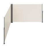 Canopies & Gazebos: VEVOR Retractable Side Awning, 180X600cm Aluminum Outdoor Privacy Screen, 280g Polyester Water-proof Retractable Patio Screen, UV 30+ Room Divider Wind Screen for Patio, Backyard, Balcony, Beige