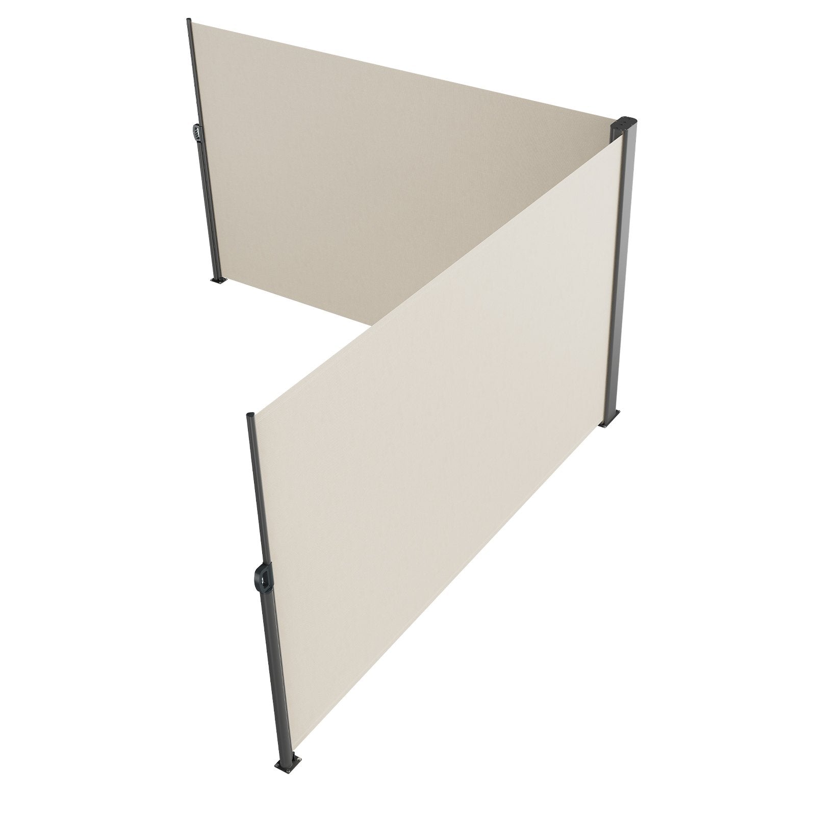 Canopies & Gazebos: VEVOR Retractable Side Awning, 180X600cm Aluminum Outdoor Privacy Screen, 280g Polyester Water-proof Retractable Patio Screen, UV 30+ Room Divider Wind Screen for Patio, Backyard, Balcony, Beige
