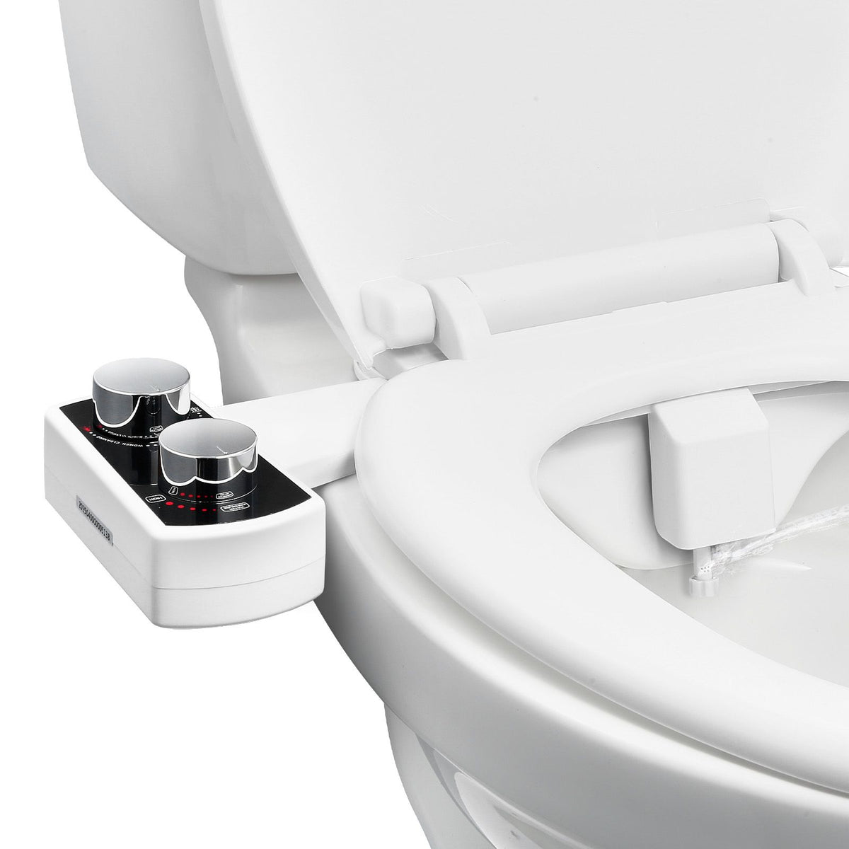 Bidet Attachment for Toilet, Non-Electric Bidet Toilet Seat Attachment - Dual Retractable Nozzles, Adjustable Water Pressure,  Easily Installed Cold Water Sprayer for Rear Feminine Wash, White