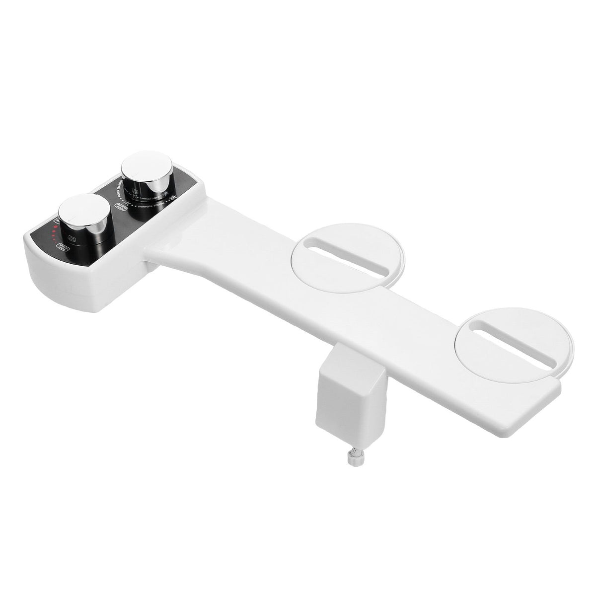 Bidet Attachment for Toilet, Non-Electric Bidet Toilet Seat Attachment - Dual Retractable Nozzles, Adjustable Water Pressure,  Easily Installed Cold Water Sprayer for Rear Feminine Wash, White