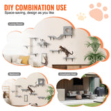 Coat Racks: VEVOR Wall Mounted Cat Shelves, Cat Wall Shelves and Perches with Jumping Boards, Hammock, Sofa, Cat Tree & Cat Grip, Cat Furniture and Shelves up to 40 lbs for Sleeping, Playing, Climbing, Set of 6