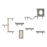 Coat Racks: VEVOR Wall Mounted Cat Shelves, Cat Wall Shelves and Perches with Jumping Boards, Hammock, Sofa, Cat Tree & Cat Grip, Cat Furniture and Shelves up to 40 lbs for Sleeping, Playing, Climbing, Set of 6