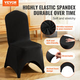 Automotive Repair & Speciality Tools: VEVOR 50 PCS Black Chair Covers Polyester Spandex Stretch Wedding Party Banquet