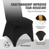Automotive Repair & Speciality Tools: VEVOR 50 PCS Black Chair Covers Polyester Spandex Stretch Wedding Party Banquet