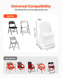 Women's Uggs & Slippers: VEVOR Stretch Spandex Folding Chair Covers, Universal Fitted Chair Cover, Removable Washable Protective Slipcovers, for Wedding, Holiday, Banquet, Party, Celebration, Dining (12PCS White)