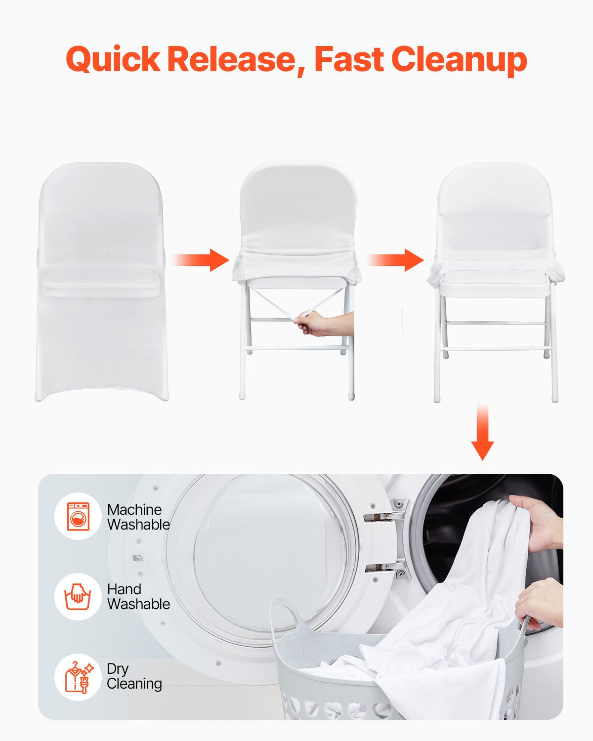 Women's Uggs & Slippers: VEVOR Stretch Spandex Folding Chair Covers, Universal Fitted Chair Cover, Removable Washable Protective Slipcovers, for Wedding, Holiday, Banquet, Party, Celebration, Dining (12PCS White)