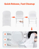 Women's Uggs & Slippers: VEVOR Stretch Spandex Folding Chair Covers, Universal Fitted Chair Cover, Removable Washable Protective Slipcovers, for Wedding, Holiday, Banquet, Party, Celebration, Dining (12PCS White)