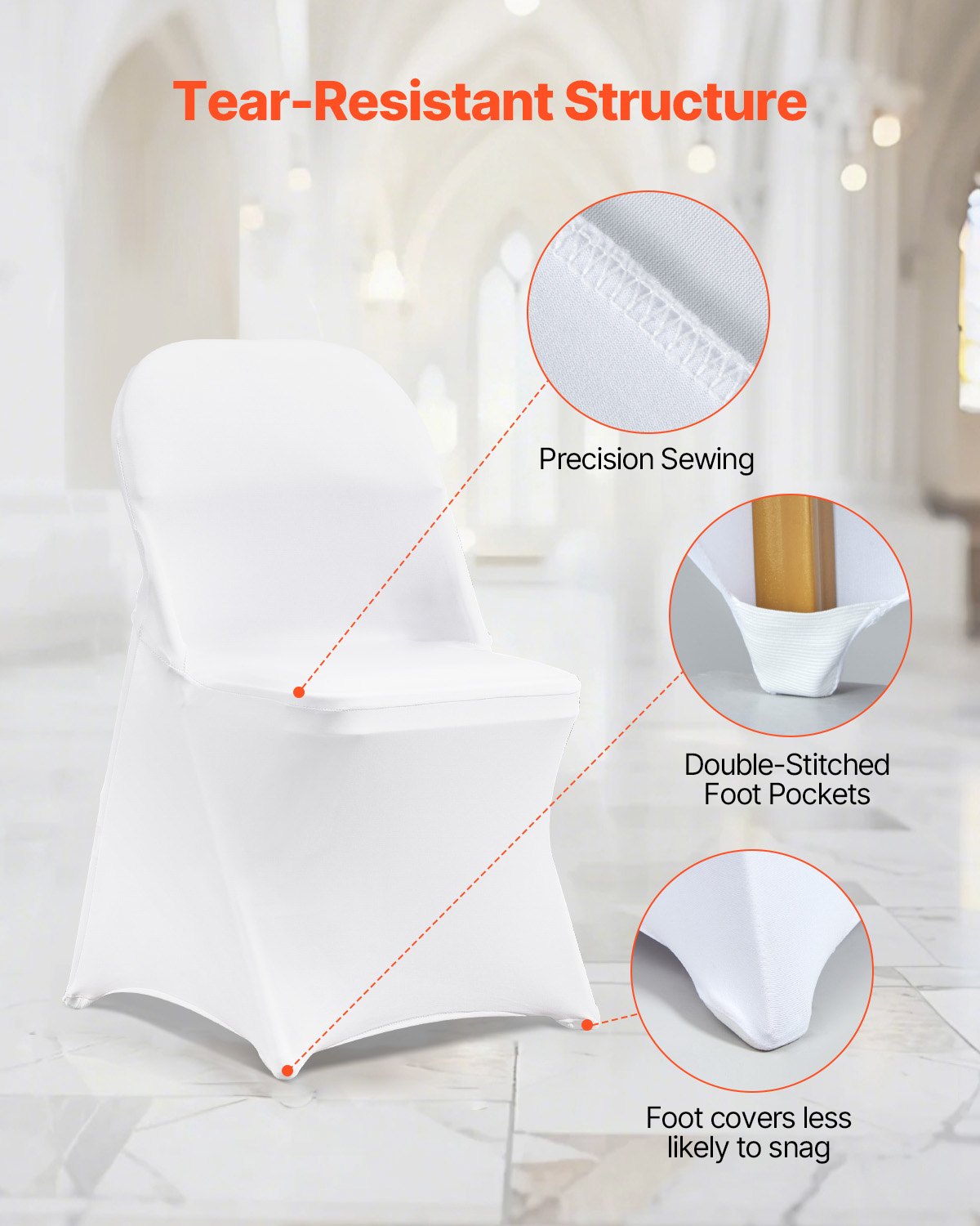 Women's Uggs & Slippers: VEVOR Stretch Spandex Folding Chair Covers, Universal Fitted Chair Cover, Removable Washable Protective Slipcovers, for Wedding, Holiday, Banquet, Party, Celebration, Dining (12PCS White)