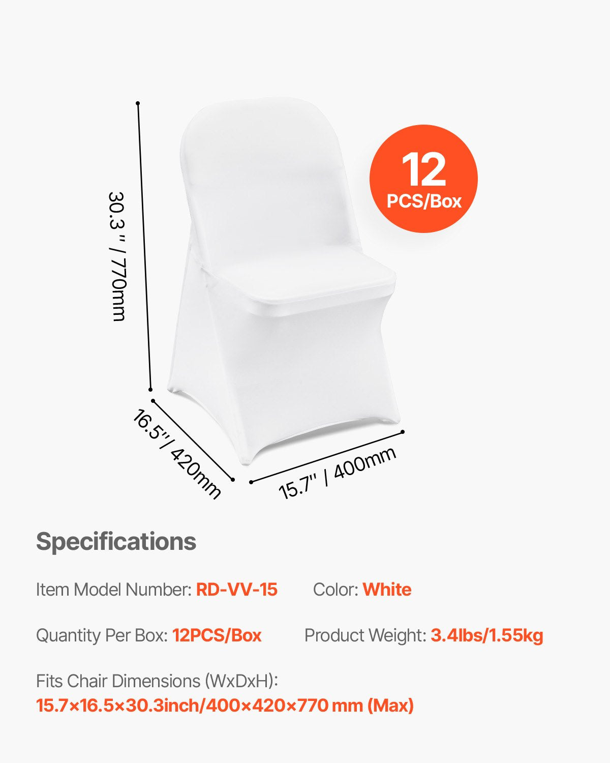 Women's Uggs & Slippers: VEVOR Stretch Spandex Folding Chair Covers, Universal Fitted Chair Cover, Removable Washable Protective Slipcovers, for Wedding, Holiday, Banquet, Party, Celebration, Dining (12PCS White)