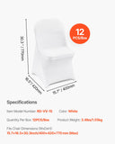 Women's Uggs & Slippers: VEVOR Stretch Spandex Folding Chair Covers, Universal Fitted Chair Cover, Removable Washable Protective Slipcovers, for Wedding, Holiday, Banquet, Party, Celebration, Dining (12PCS White)