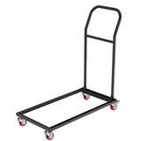 Utility Trolleys: VEVOR Folding Chair Dolly, Iron Commercial Cart with 12 Chairs Capacity, Folding Chairs Rack Trolley with 4 Casters, Storage Transport Dolly for Flat Stacking Plastic Resin and Wood Chairs, Black