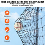 Basketball & Basketball Accessories: VEVOR Baseball Batting Netting, Professional Softball Baseball Batting Hitting Training Net, Practice Portable Pitching Cage Net with Door & Carry Bag, Heavy Duty Enclosed PE Netting,1676CM (NET ONLY)