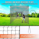 Basketball & Basketball Accessories: VEVOR Baseball Batting Netting, Professional Softball Baseball Batting Hitting Training Net, Practice Portable Pitching Cage Net with Door & Carry Bag, Heavy Duty Enclosed PE Netting,1676CM (NET ONLY)