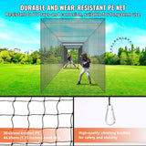 Basketball & Basketball Accessories: VEVOR Baseball Batting Netting, Professional Softball Baseball Batting Hitting Training Net, Practice Portable Pitching Cage Net with Door & Carry Bag, Heavy Duty Enclosed PE Netting,2133CM (NET ONLY)