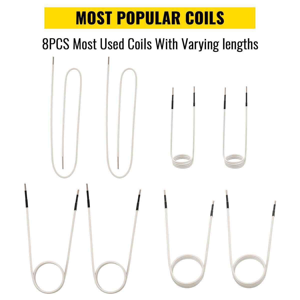 Induction Heater Inductor Coil Kits, Magnetic Mini Induction Heater Kit, Flameless Heat Accessories 8pcs, Heat Resistant Induction Heater Tool with Flexibility For Removing Rusty Bolts and Nuts