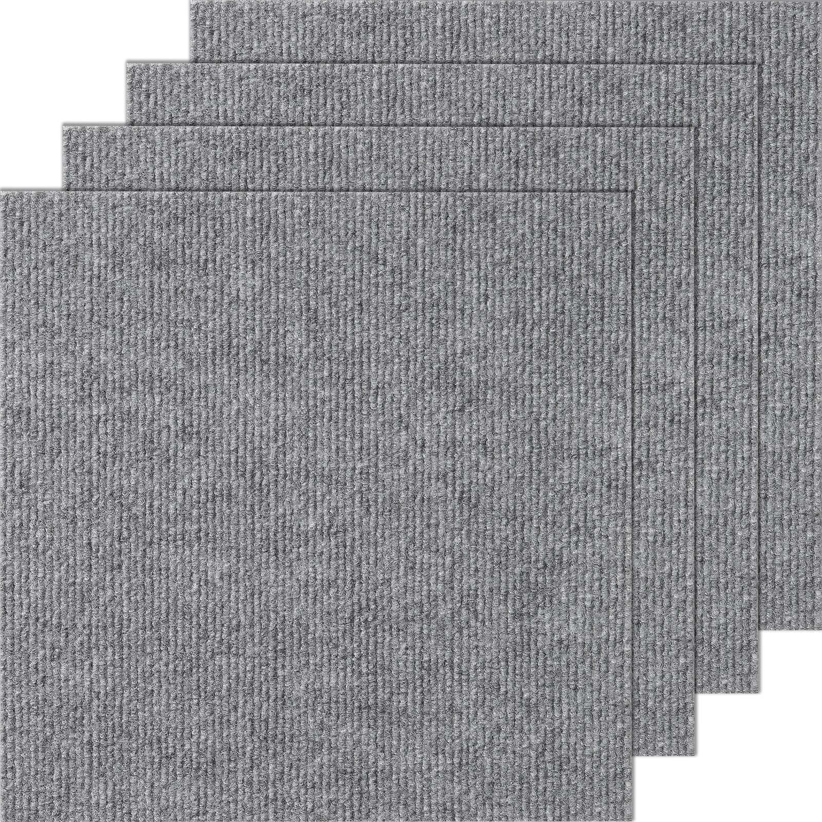 Automotive Decor: VEVOR Carpet Tiles Peel and Stick, Squares Self Adhesive Carpet Floor Tile, Soft Padded Carpet Tiles, Easy Install DIY for Bedroom Living Room Indoor Outdoor (12 Tiles, Light Gray)