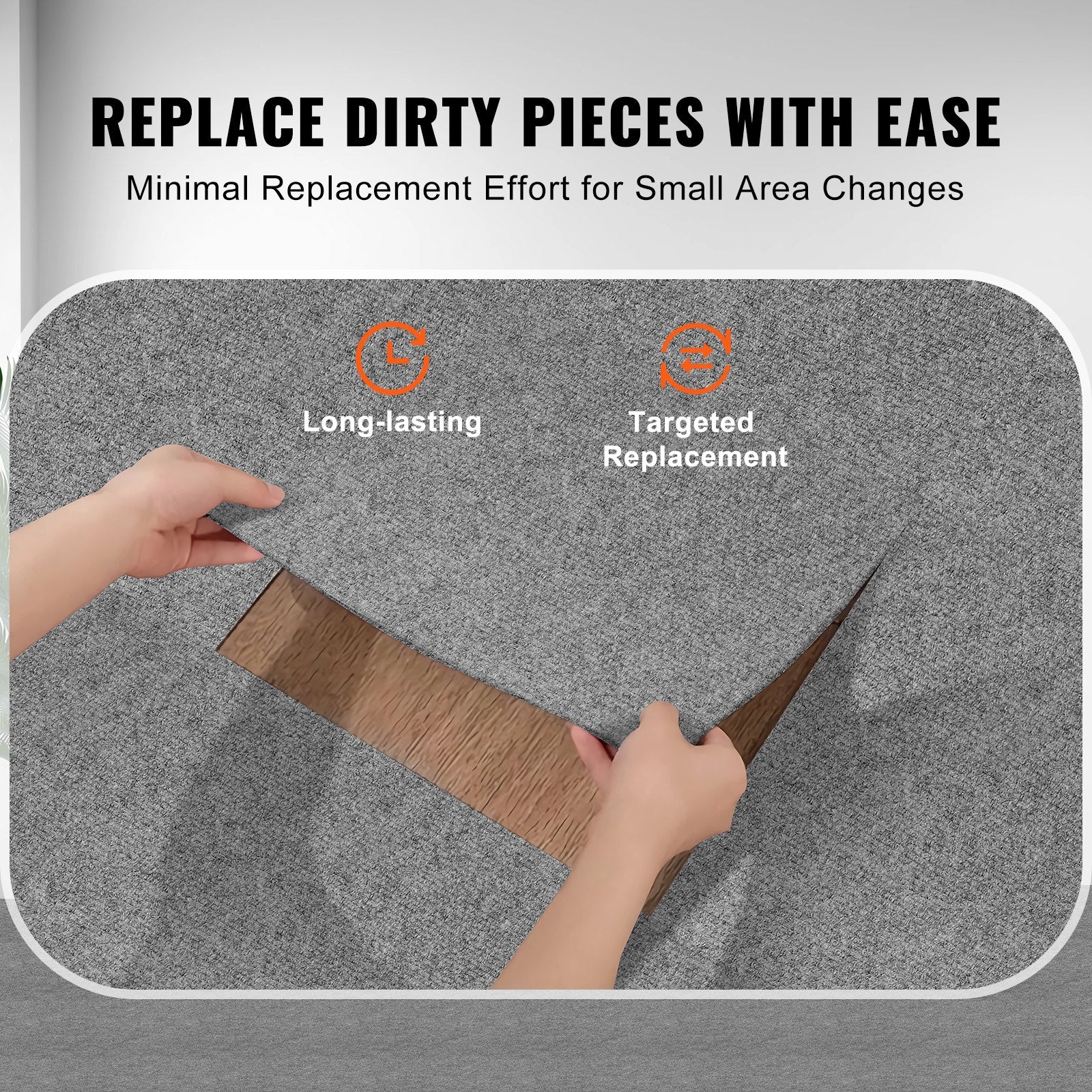 Automotive Decor: VEVOR Carpet Tiles Peel and Stick, Squares Self Adhesive Carpet Floor Tile, Soft Padded Carpet Tiles, Easy Install DIY for Bedroom Living Room Indoor Outdoor (12 Tiles, Light Gray)