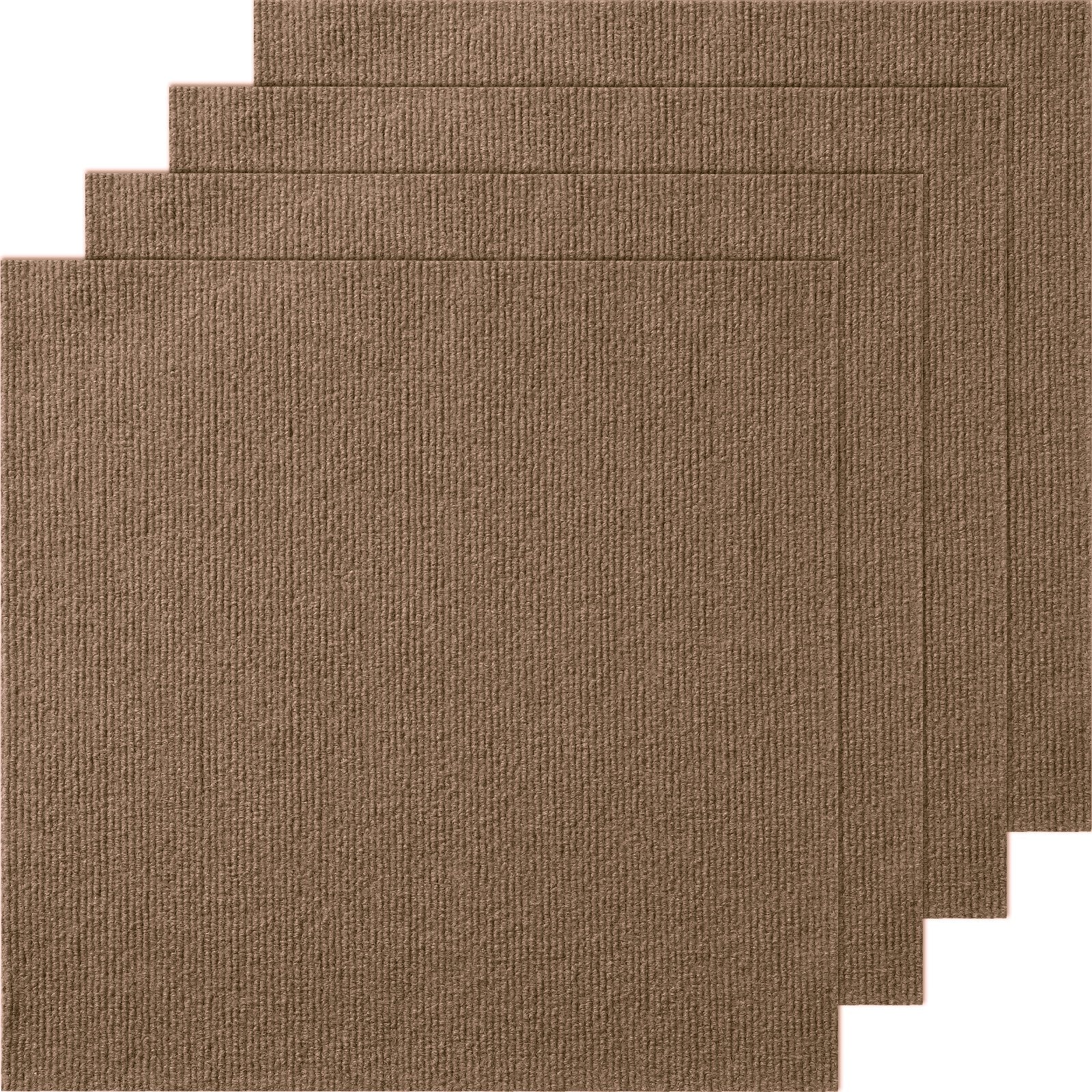 Flooring: VEVOR Carpet Tiles Peel and Stick, Squares Self Adhesive Carpet Floor Tile, Soft Padded Carpet Tiles, Easy Install DIY for Bedroom Living Room Indoor Outdoor (10 Tiles, Dark Brown)