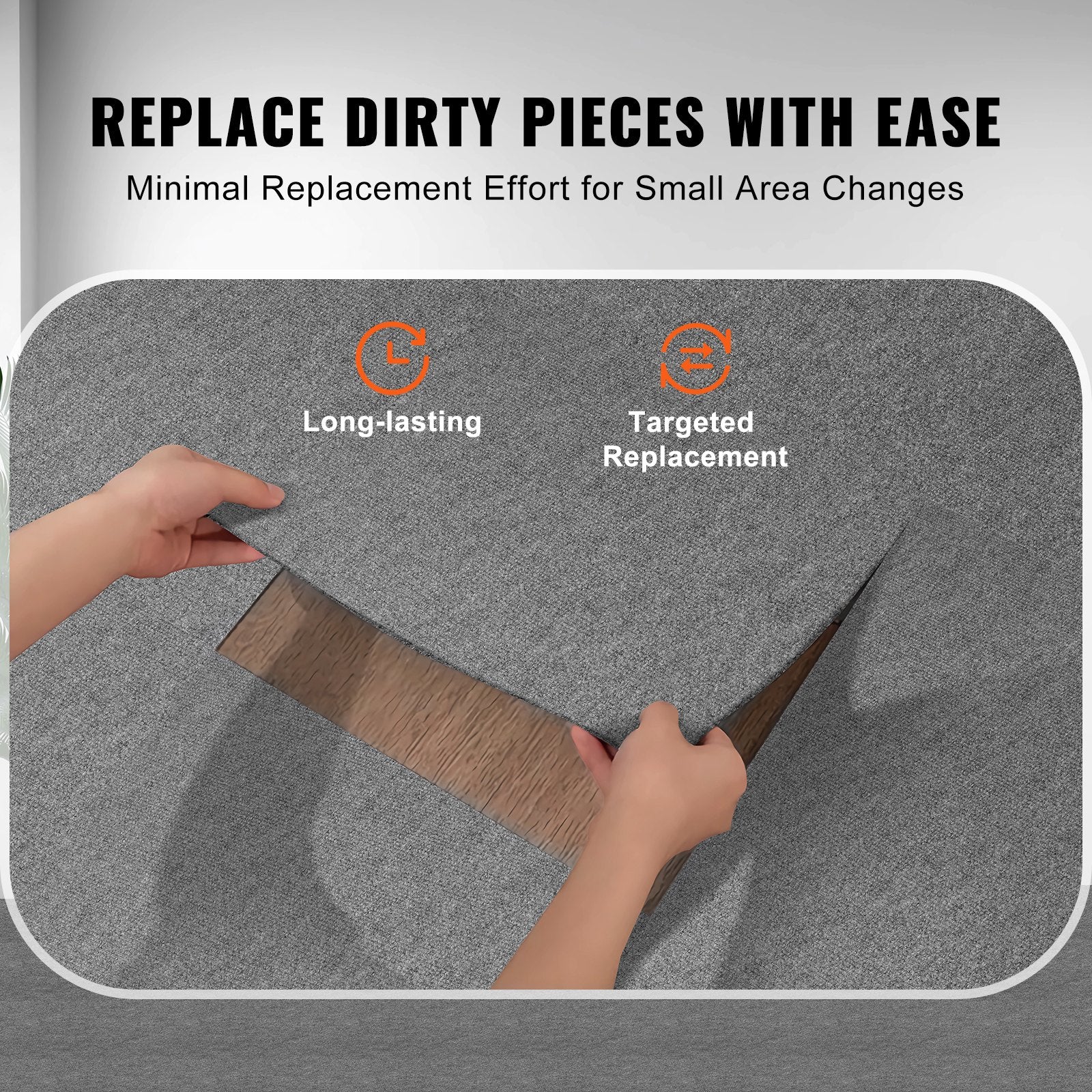 Automotive Decor: VEVOR Carpet Tiles Peel and Stick, Squares Self Adhesive Carpet Floor Tile, Soft Padded Carpet Tiles, Easy Install DIY for Bedroom Living Room Indoor Outdoor (9Tiles, Light Gray)