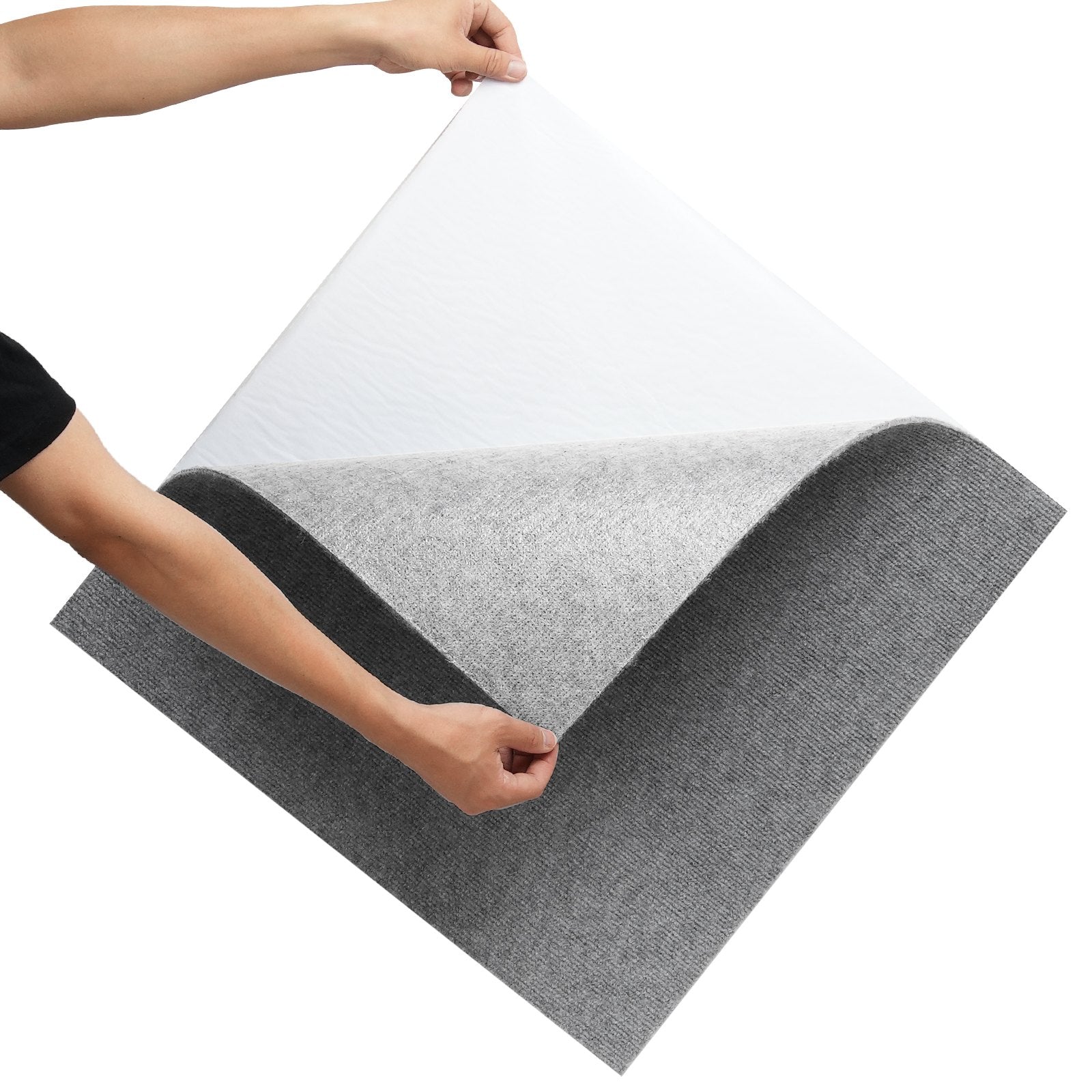Automotive Decor: VEVOR Carpet Tiles Peel and Stick, Squares Self Adhesive Carpet Floor Tile, Soft Padded Carpet Tiles, Easy Install DIY for Bedroom Living Room Indoor Outdoor (9Tiles, Light Gray)