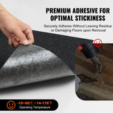 Flooring: VEVOR Carpet Tiles Peel and Stick, 24” x 24” Squares Self Adhesive Carpet Floor Tile, Soft Padded Carpet Tiles, Easy Install DIY for Bedroom Living Room Indoor Outdoor (15Tiles, Carbon Black)