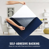 Flooring: VEVOR Carpet Tiles Peel and Stick, Squares Self Adhesive Carpet Floor Tile, Soft Padded Carpet Tiles, Easy Install DIY for Bedroom Living Room Indoor Outdoor (15Tiles, Dark Blue)