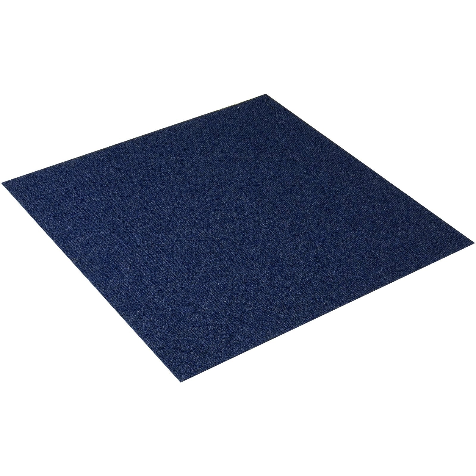 Carpet Tiles Peel and Stick, Squares Self Adhesive Carpet Floor Tile, Soft Padded Carpet Tiles, Easy Install DIY for Bedroom Living Room Indoor Outdoor (15Tiles, Dark Blue)