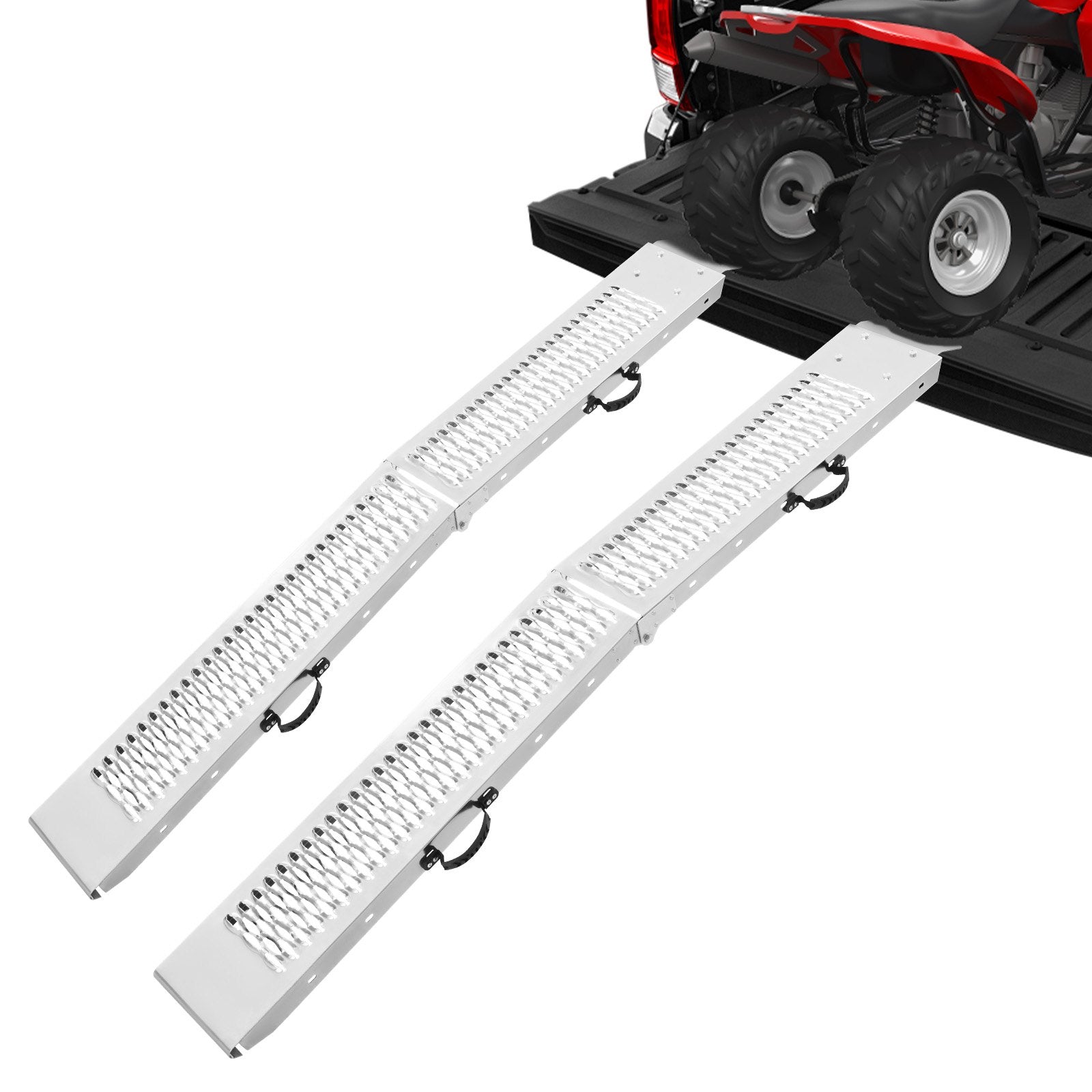 Automotive Loading Ramps: VEVOR Steel Ramps, 1000 lbs, 2Pcs Heavy-duty Ramps with Wider Ramp Surface, Universal Stable Loading Ramp with Handles, Fit for ATV, UTV, Motorcycle, Electric Bicycle, etc.