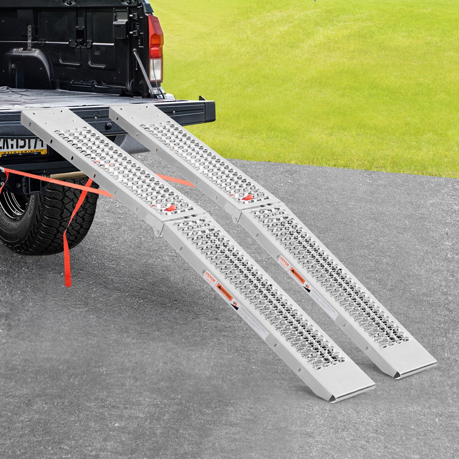 Automotive Loading Ramps: VEVOR Steel Ramps, 1000 lbs, 2Pcs Heavy-duty Ramps with Wider Ramp Surface, Universal Stable Loading Ramp with Handles, Fit for ATV, UTV, Motorcycle, Electric Bicycle, etc.