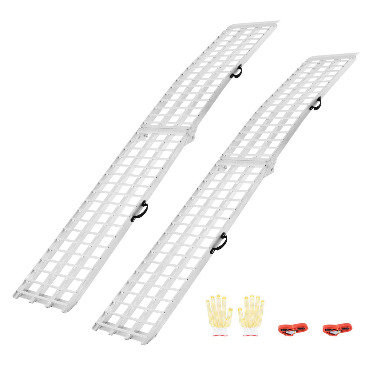 Aluminum Ramps, 2000 lbs, 2Pcs Heavy-duty Ramps with Wider Ramp Surface, Universal Stable Loading Ramp with Handles, Fit for ATV, UTV, Motorcycle, Electric Bicycle, etc.