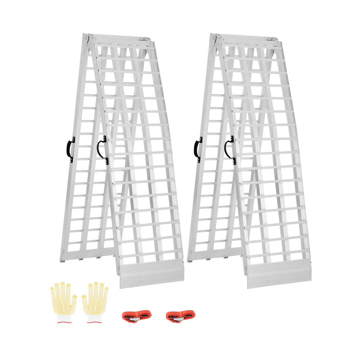 Aluminum Ramps, 2000 lbs, 2Pcs Heavy-duty Ramps with Wider Ramp Surface, Universal Stable Loading Ramp with Handles, Fit for ATV, UTV, Motorcycle, Electric Bicycle, etc.