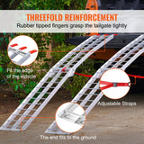 Automotive Loading Ramps: VEVOR Aluminum Ramp 1500 LBS Foldable Loading Ramps for Pickup Trucks Bed 2 PCS