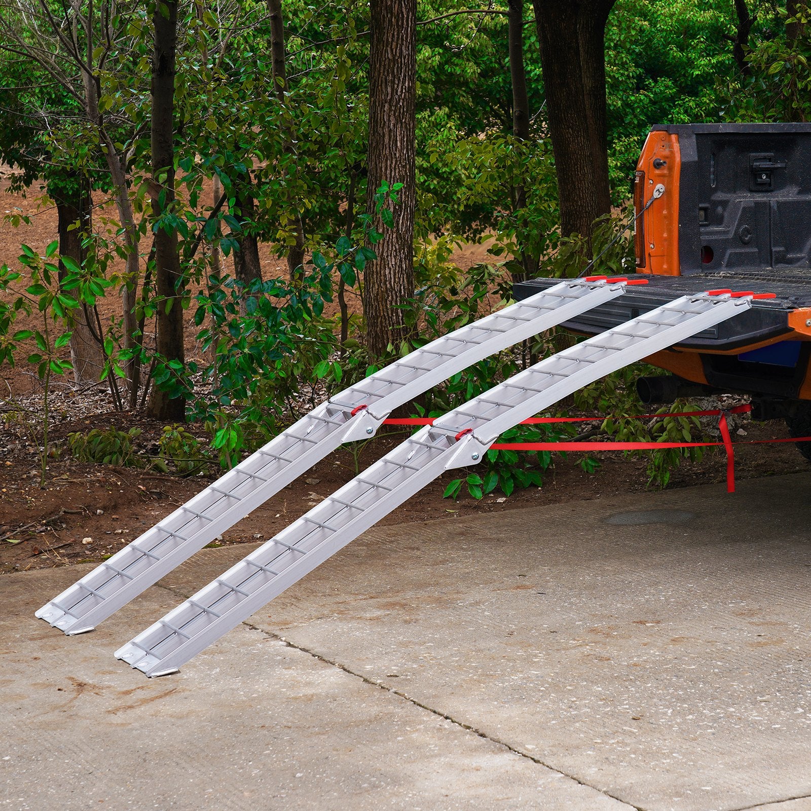 Automotive Loading Ramps: VEVOR Aluminum Ramp 1500 LBS Foldable Loading Ramps for Pickup Trucks Bed 2 PCS