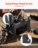 Automotive Parts: VEVOR 3-Point Quick Hitch with 2 in Receiver, 3000 Lbs Lift Capacity, 3-Pt Hitch with 5 Level Adjustable Bolt, Adaptation to Category 1 & 2 Tractor, Heavy Duty 3 Point Attachments, Black