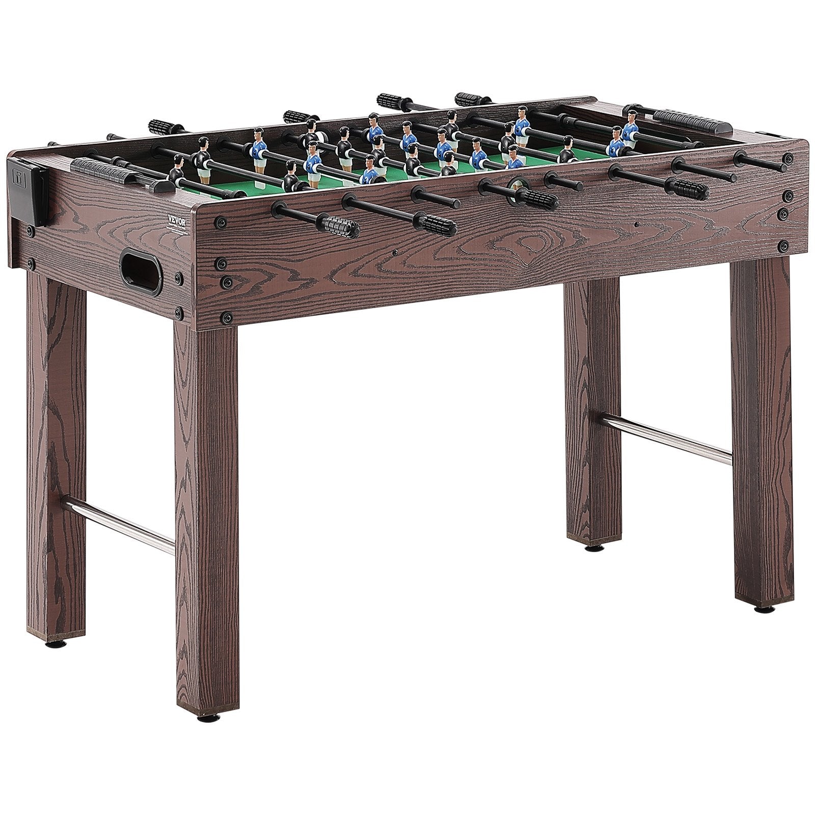 Foosball Table, 48 inch Standard Size Foosball Table, Indoor Full Size Foosball Table for Home, Family, and Game Room, Soccer with Foosball Table Set, Includes 2 Balls and 2 Cup Holders