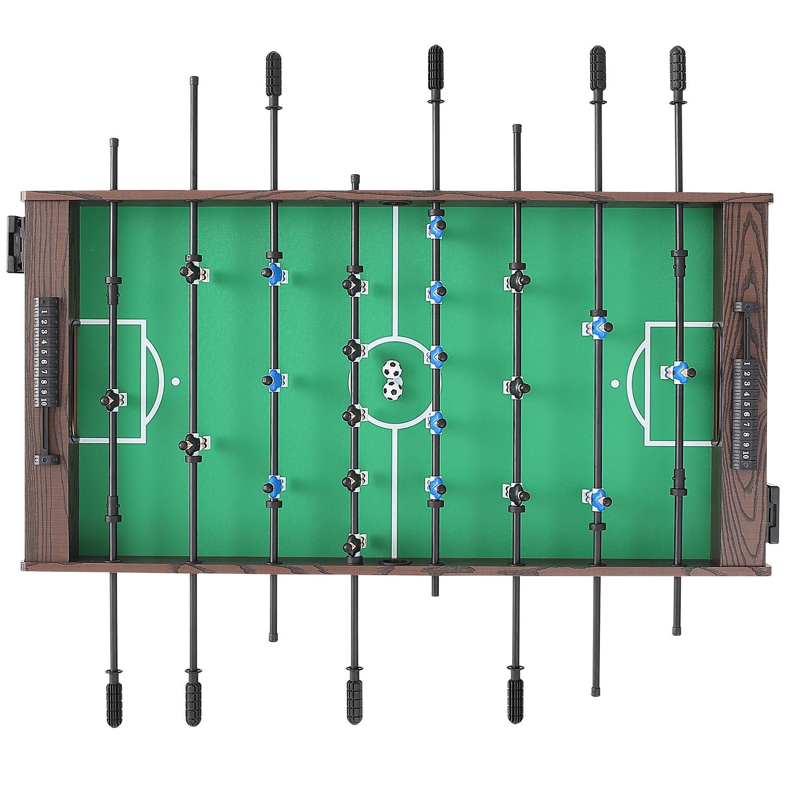 Foosball Table, 48 inch Standard Size Foosball Table, Indoor Full Size Foosball Table for Home, Family, and Game Room, Soccer with Foosball Table Set, Includes 2 Balls and 2 Cup Holders