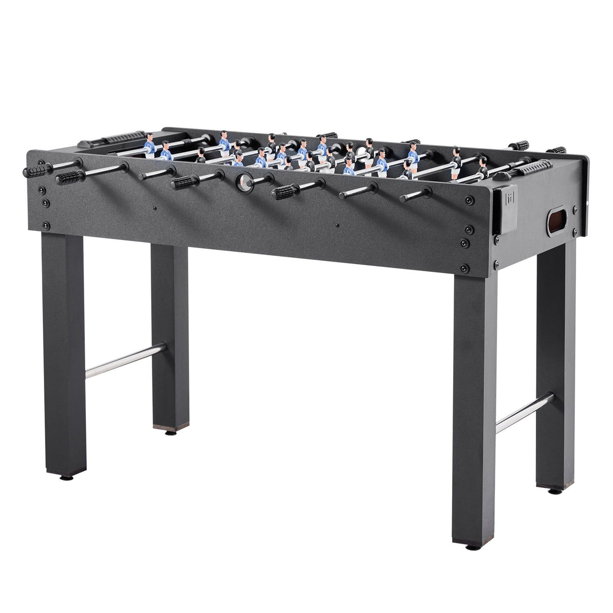 Foosball Table, 121 cm Standard Size Table, Indoor Full Size Foosball Tables for Home, Family, and Game Room, Durable Soccer Set, Includes 2 Balls, Score Keeper, and 2 Cup Holders