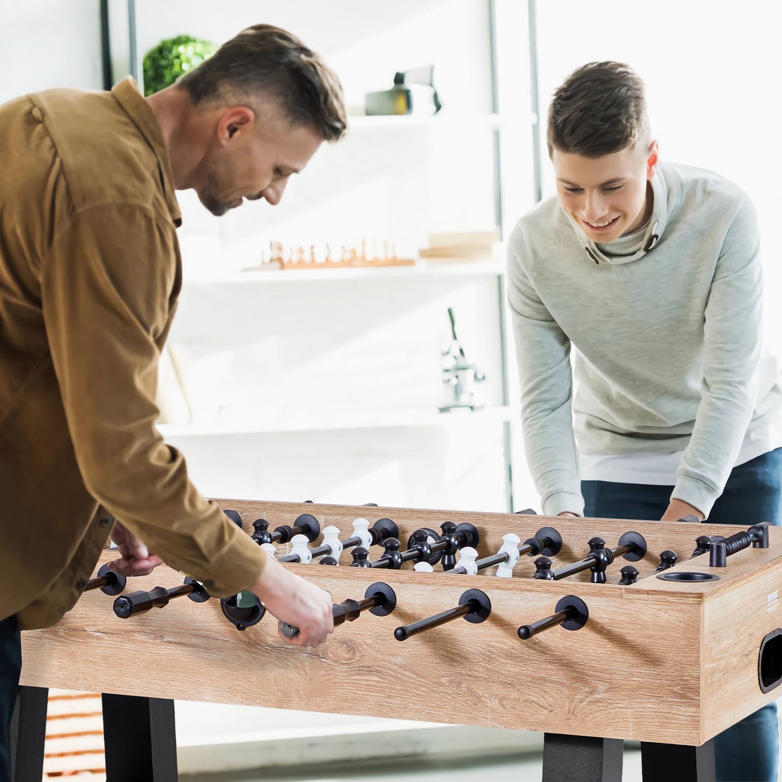 Table Tennis: VEVOR 140 cm Foosball Soccer Game Table Standard Size Foosball Table for Home