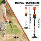 Metal Detectors: VEVOR Metal Detector for Adults & Kids, 8", Professional Adjustable Higher Accuracy Gold Detector, IP68 Waterproof Coil with LCD Display Advanced DSP Chip, for Detecting Gold Coin Treasure Hunting