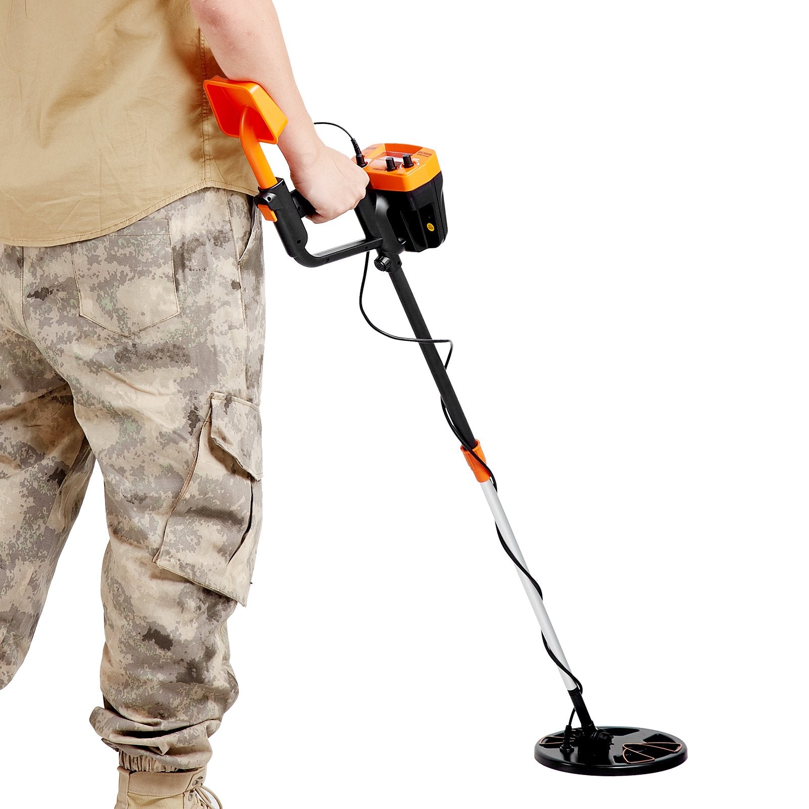 Metal Detector for Adults & Kids, 8", Professional Adjustable Higher Accuracy Gold Detector, IP68 Waterproof Coil with LCD Display Advanced DSP Chip, for Detecting Gold Coin Treasure Hunting